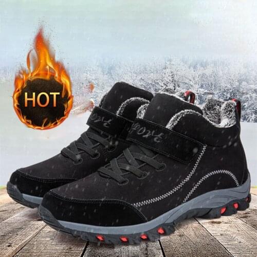 Men Boots Fur Warm Snow Men Outdoor Casual Shoes Botas Sneakers Rubber Ankle Boots Plus Size Comfortable Women Boots Winter Y