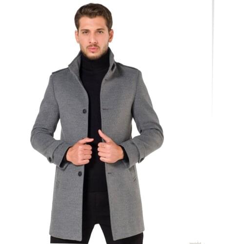 AtakGiyim Slim fit judge collar men winter coat Clothing