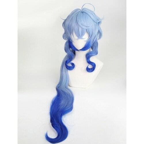 Genshin Impact GanYu Gan Yu Cosplay Hair Wig Gradient Ponytail Sa KU