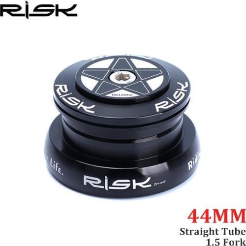 RISK Bicycle External Bearing Headset Bike Headset For 1.5 Taper Pipe Fork 44mm Straight Tube Frame