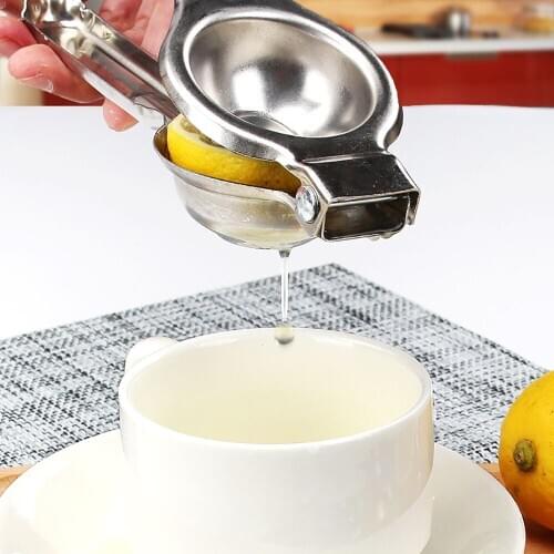 Manual Stainless Steel Lemon Juicer With Silicone Hand Press Machine Fruit Orange Citrus Squeezer Kitchen DIY Tools Accessories