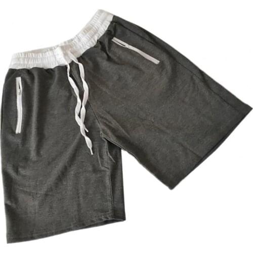 Cotton Soft Shorts Men Summer Casual Home Stay Mens Running Shorts Jogging Drawstring Zipper Pockets Sporting Men Shorts