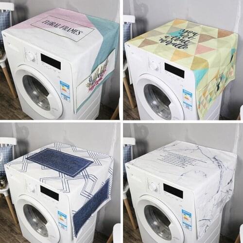 Nordic Simple Geometry Washing Machine Dust Protection Cover Cover Cloth Refrigerator Cover Cloth Home Decoration