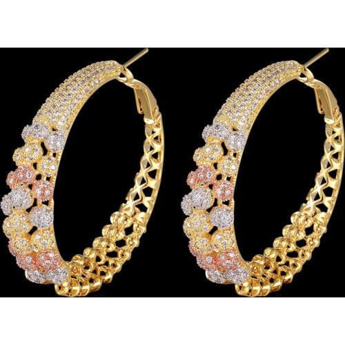 Zlxgirl Bridal Jewelry Classic AAA Cubic Zircon Princess Hooks D Earrings For Wedding perfect womens copper earring