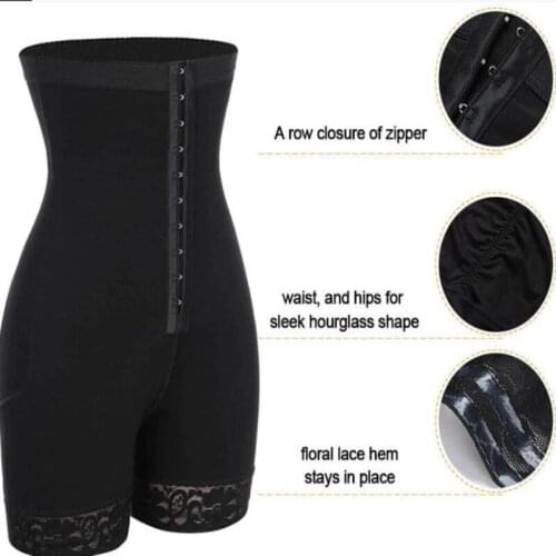 High Waist Control Panty Slimming Shapewear Hooks Eye Bustier Short Pants Shaper Butt Lifter Hourglass Plus Size Gorset Corselet