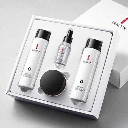 Hydrating Skin Care Sets 4PCS Caviar Shrink Pores Essence Serum Tonic Lotion Face Cream Moisturizing Brightening Skincare Kit P