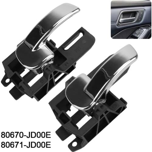 For Nissan Qashqai J10 2007 2008 2009 2010 2011 2012 2013 80670JD00E 80671JD00E 2 pcs Car Inner Handle Interior Door Handles