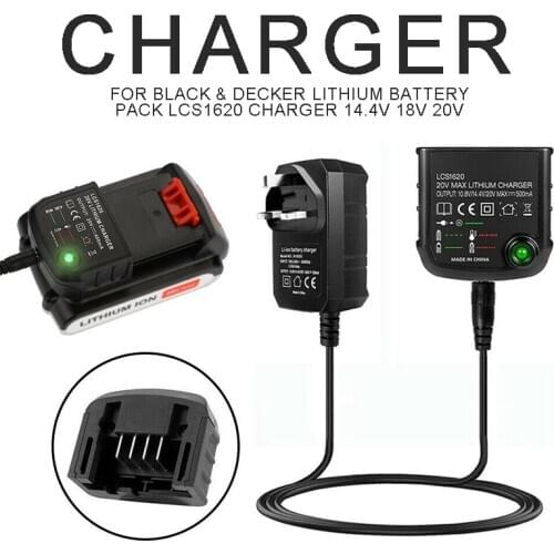New Arrival Battery Lithium-Ion Charger Durable 18V 20V Lithium Cell Chargers Parts UK Plug for Black & Decker LBXR20 LBX4020