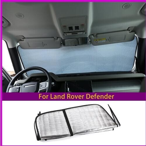 For 2020 Land Rover Defender Front Glass Sunshade Explosion-Proof Composite Material 1 Piece Set Car Accessories
