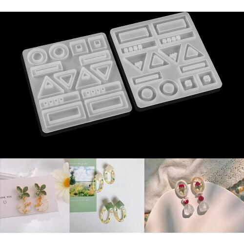 1pcs Crystal Epoxy Resin Molds Earrings Ear Pendant Casting Silicone Mould DIY Crafts Handmade Decorative Jewelry Making Tools