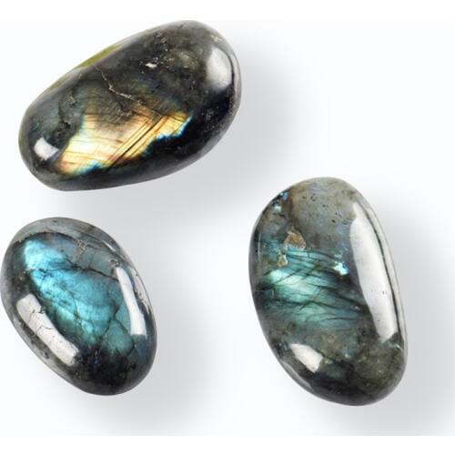 100g Natural Labradorite Tumbled Stone Kambaba Jaspere Healing Bead Point Reiki Chakra Large size Crystal Free Pouch Send Random
