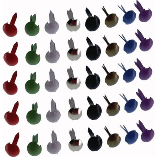 200pcs 0.5cm Iron Round Metal Mini Brads For Scrapbooking Accessories Embellishment Fastener DIY Handmade Decorative Brads