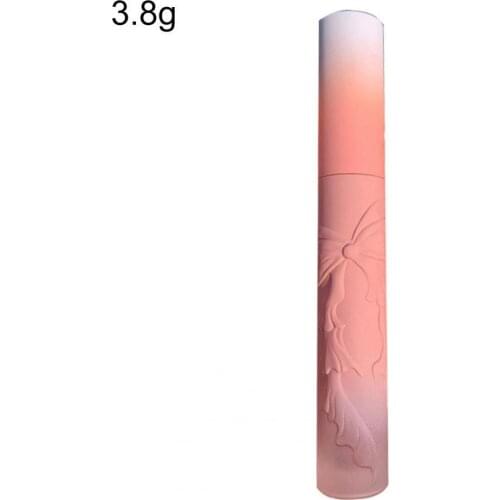 3.8g Natural Color Liquid Lipstick Lip Gloss Waterproof Matte Bowknot Relief Long Lasting Creamy Texture Lipgloss for Beauty