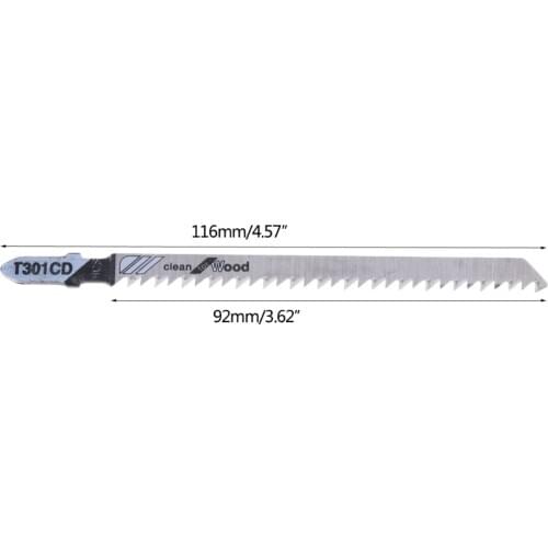 5 Pcs T301CD HCS 116mm T-Shank Jig Saw Blades Clean For Wood Fast Cutting Mar28