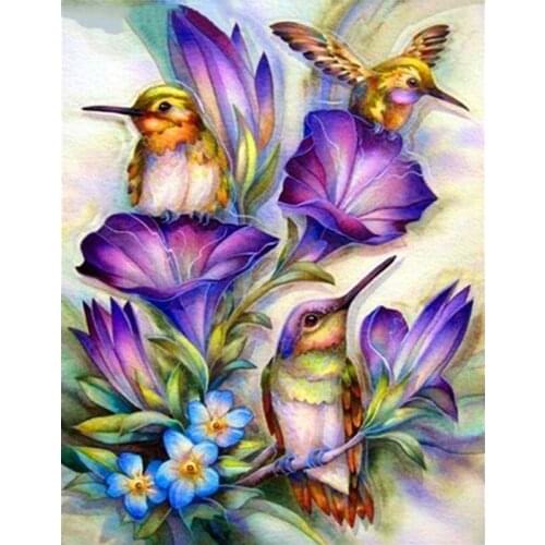 Full Square/Round Drill 5D DIY Diamond Painting "Birds and Flowers"3D Rhinestone Embroidery Cross Stitch 5D Home Decor Gift