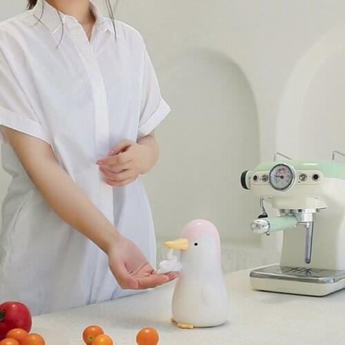 Cute Automatic Soap Dispenser Penguin Shaped Infrared Sensor Control Foam Pump Non Touch Mousse Foam Dispenser 400ml for Home