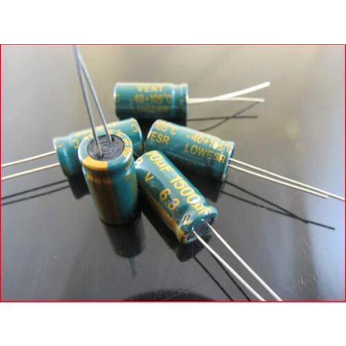 Free Shipping!!! 10pcs New 6.3V1500UF aluminum electrolytic capacitor / 1500UF / 6.3V /Electronic Component