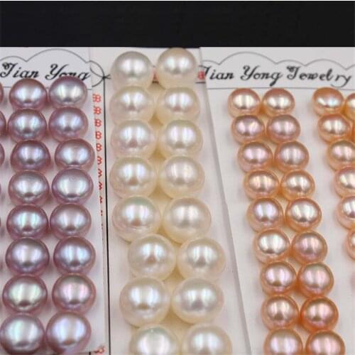 6-12mm White Pink Natural Freshwater Pearls Round Pearl Loose Beads DIY Jewelry Making Necklace Bracelet Earrings Accessories