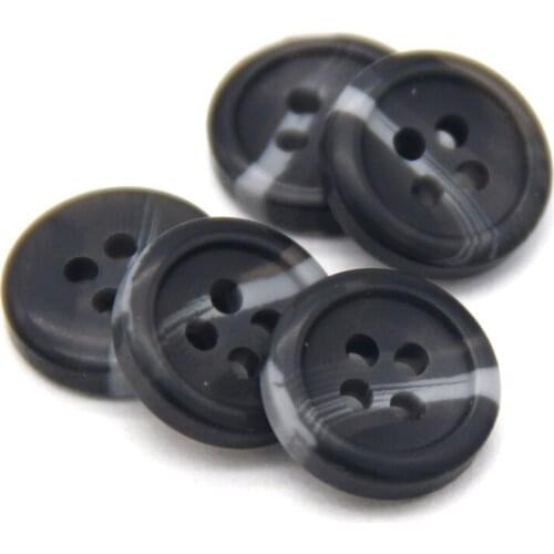 13mm Black Imitation Horn Shirt Resin Buttons For Clothing Children DIY Crafts Decorative Handmade Sewing Accessories Wholesale