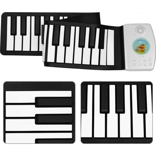Flexible piano 49 keys roll up keyboard piano silicone toy piano musical instruments keyboard kids educational toy