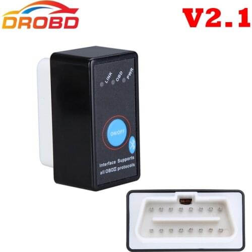 Diagnostic Tool Auto Code Reader Super Mini ELM327 V2.1 ELM 327 Bluetooth OBD-II OBD OBD2 Scanner with Power Switch