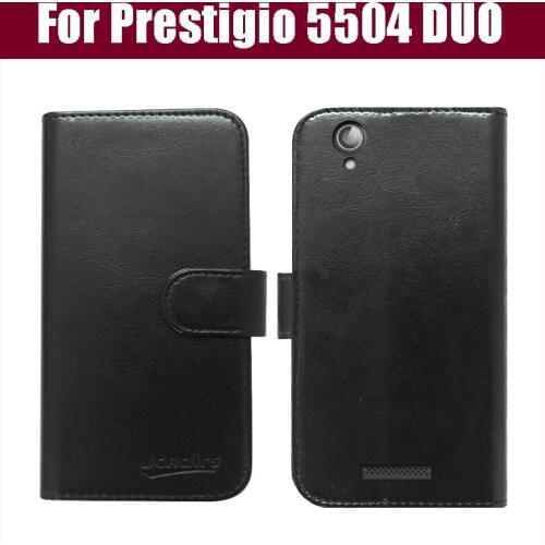 Hot Sale! New Arrival 6 Colors High Quality Flip PU Leather Case for Prestigio MultiPhone 5504 DUO Case Phone Bag