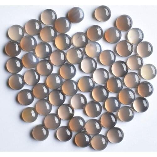 2020 fashion hight quality natural grey onyx round cab cabochon beads for jewelry Accessories 8mm wholesale 50pcs/lot free
