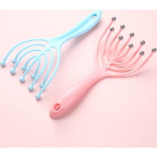 Nine Claw Head Massager Scalp Relax Massage Octopus Shape Scalp Relax Spa Deep Massage Nine Beads Massage Comb Massage Tools