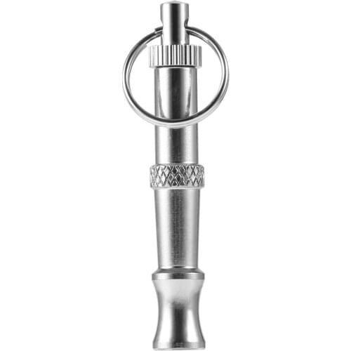 1PC Mini Pet Dog Training Adjustable Whistle Sound with Keychain for Dog Pet Pet Dog Training Stainless Steel Dog Whistle
