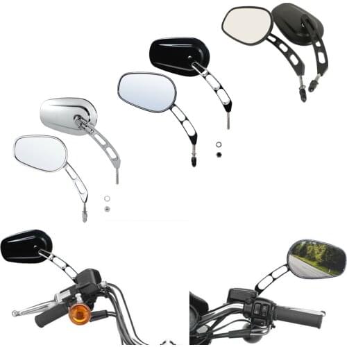 Motorcycle 8mm Rear View Mirrors For Harley Touring Road King Street Glide Sportster XL883 Softail Slim Dyna FXDF Fat Boy