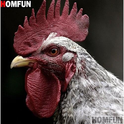 HOMFUN Full Square/Round Drill 5D DIY Diamond Painting "Chicken"Embroidery Cross Stitch 5D Home Decor A16476