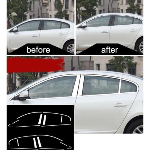 Stainless steel Exterior Window Sill Lid Trims car accessories for renault fluence 2010 2011 2012 -2016 2017 2018 Car Styling