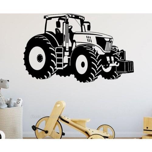 Tractor Wall Stickers Kids Truck Home Decoration For Baby Bedroom Nursery Self-adhesive Wall Decal School Lovely Murals