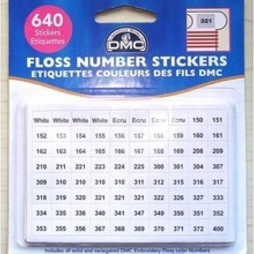 Oneroom DMC Colour Number Stickers Rectangl approx 17x6mm, Diamond Painting for pfaff juki brother tajima singer 6th