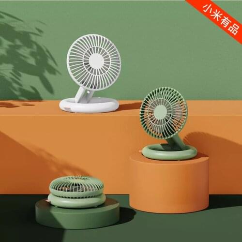 Desk Mute Storage Fan floor Fan Household Desktop Rechargeable Air Circulation fan Telescopic Folding Small Gift USB charging