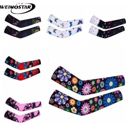 Weimostar One Pair New Cycling Cuff Women Bike Bicycle Arm Warmers Cuff Sleeve Cover UV Sun Protection