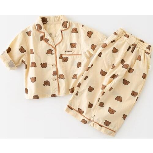 MILANCEL 2021 Autumn Kids Pajama Set Girls And Boys Sleeping Wear Baby Indoors Clothes for 0-4y