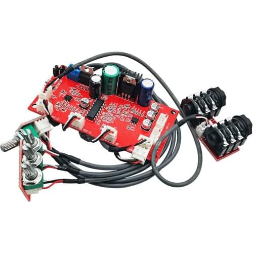 SOTAMIA PT2399 Karaoke Reverb Board Dynamic Microphone Electret Amplifier Module AD828 OP Amp Preamp For Amplifiers