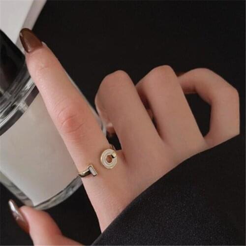 Simple Retro Gold Female Finger Ring Adjustable Open Ring for Women Trend Jewelry Accessories