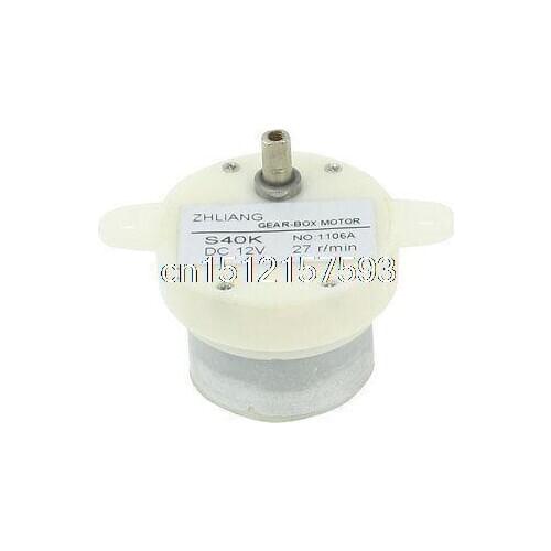 27RPM DC 12V 2 Wires Gear Box Electric Speed Reduce Motor