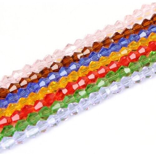 145pcs/bag 3mm Austria Crystal Beads Faceted Bicone Glass Beads Loose Spacer Beads for Jewelry Making DIY Bracelet