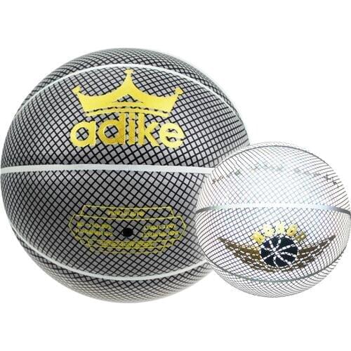 9th Standard Size Reflective Basketball Training Smooth Slip Grip Slippery Glowing Holographic Ball Increase Handling Skill Size