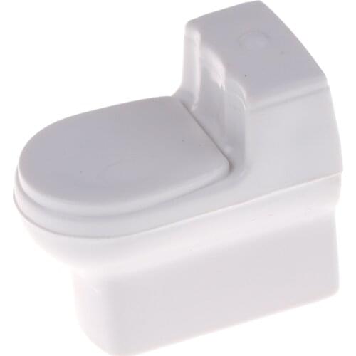 TOYZHIJIA 1pcs 1:20 White new modeling toilet dollhouse furniture Wholesale Products 3*1.8*2.9cm High Quality
