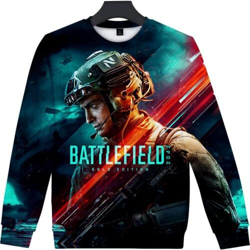 Trend Game Battlefield 2042 3D Autumn Winter Holiday Passionate Style Men/Women Casual Kawaii Style Round Sweatshirt Long Sleeve
