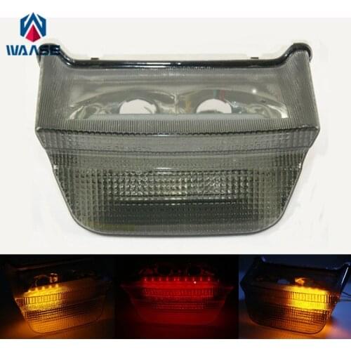 Waase For Kawasaki ZR1100 ZRX1100 ZR1200 ZRX1200 1999 2000-2005 E-Mark Rear Tail Light Brake Turn Signals Integrated LED Light