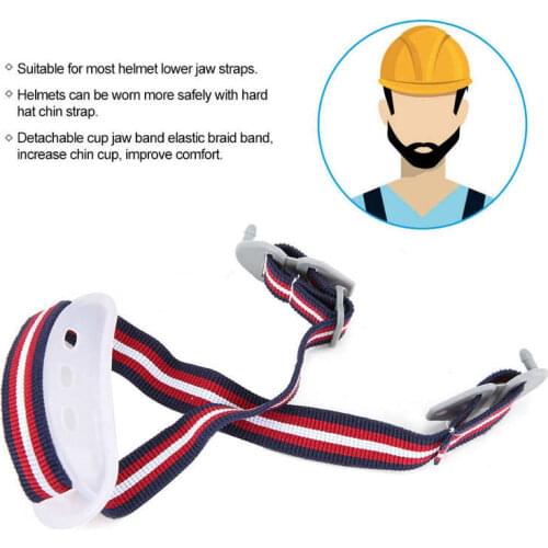 Safety Construction White Hard Hat Chin Strap Detachable Sling for Helmet Lower Jaw