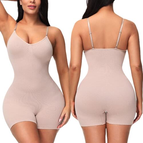 Sexy Seamless Skinny Bodysuit Bustier Corset Women Sleeveless V Neck Playsuit Fitness Workout Sport Romper Streetwear Shapewear