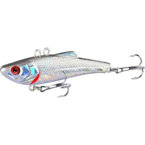 1pcs 7cm 7g Hard VIB Lures Fishing Minnow Bait Treble Hooks Sinking Crankbait Wobblers Fishing Tackle 3DEyes