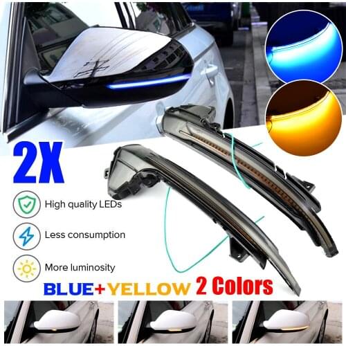 2pcs/Set Dynamic LED Turn Signal Lights For Audi A6 C7 C7.5 RS6 S6 4G 2012-2018 Rear Mirror Indicator Flasher Lamp