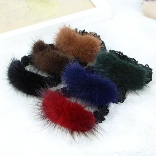 20pcs Korean Version of Headwear Simple fur Hair Tie headbands for Women Lady Girls Hair band Accessories GR127